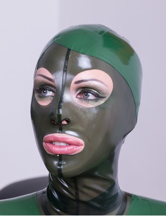 Latex Maske mit Frisur-Ausschnitt